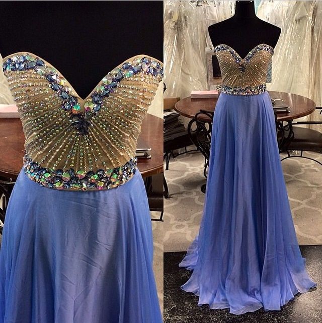 Custom Made Beading Prom Dress, Long Prom Dresses ,evening Dresses